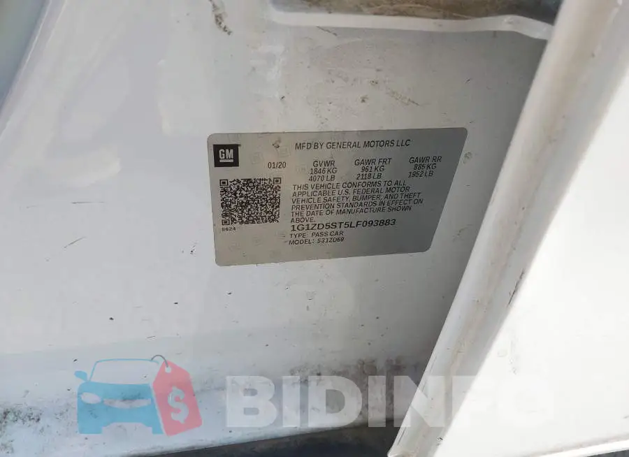 1G1ZD5ST5LF093883 Photo# 9