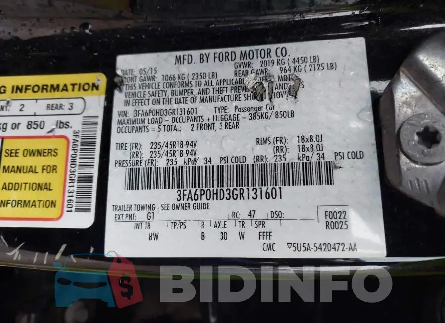 3FA6P0HD3GR131601 Photo# 9