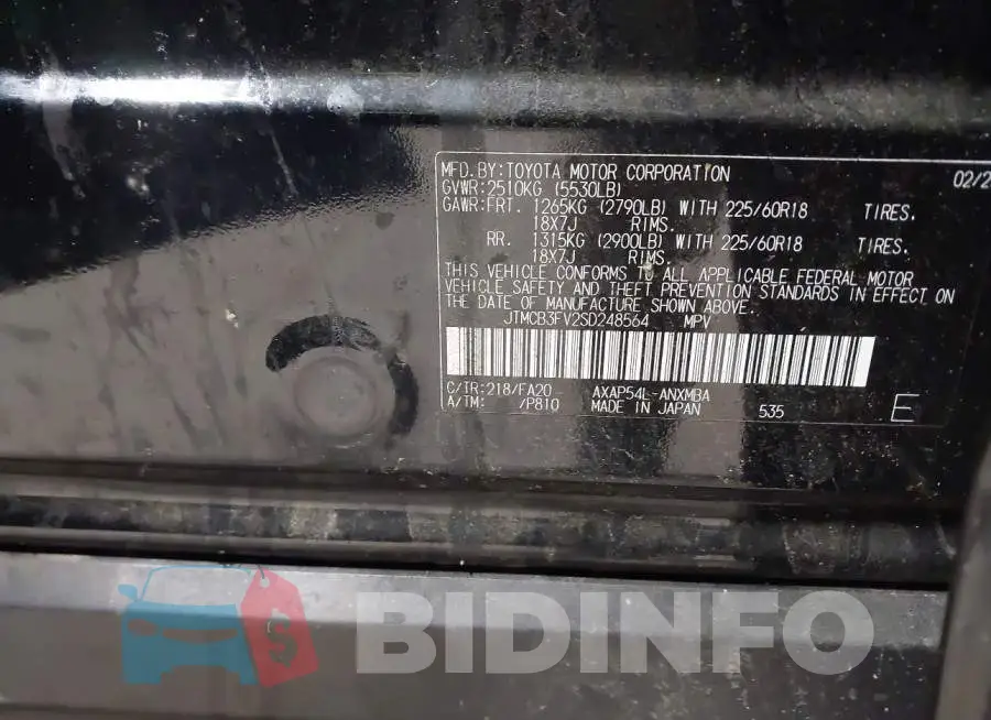 JTMCB3FV2SD248564 Photo# 9