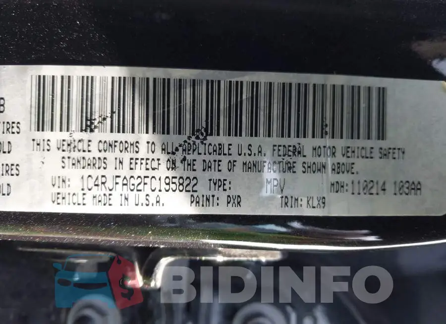 1C4RJFAG2FC195822 Photo# 9