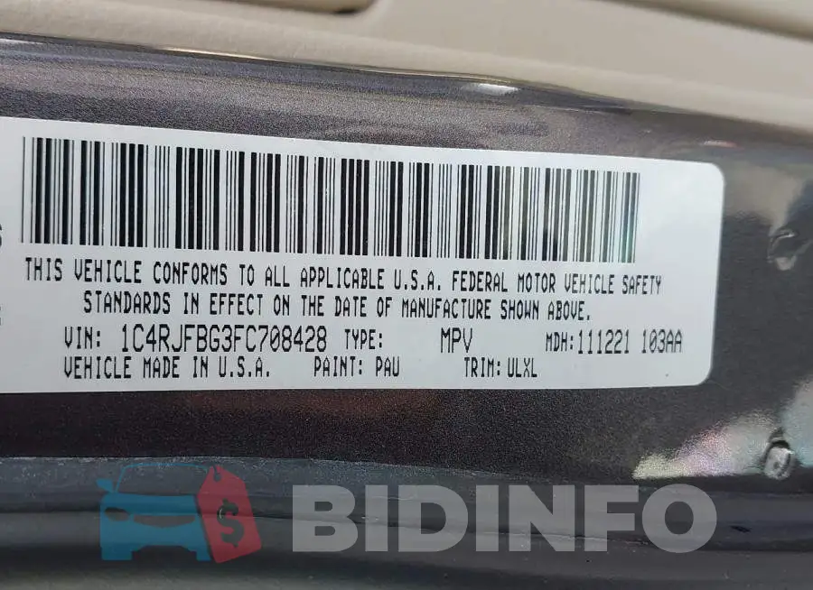1C4RJFBG3FC708428 Photo# 9