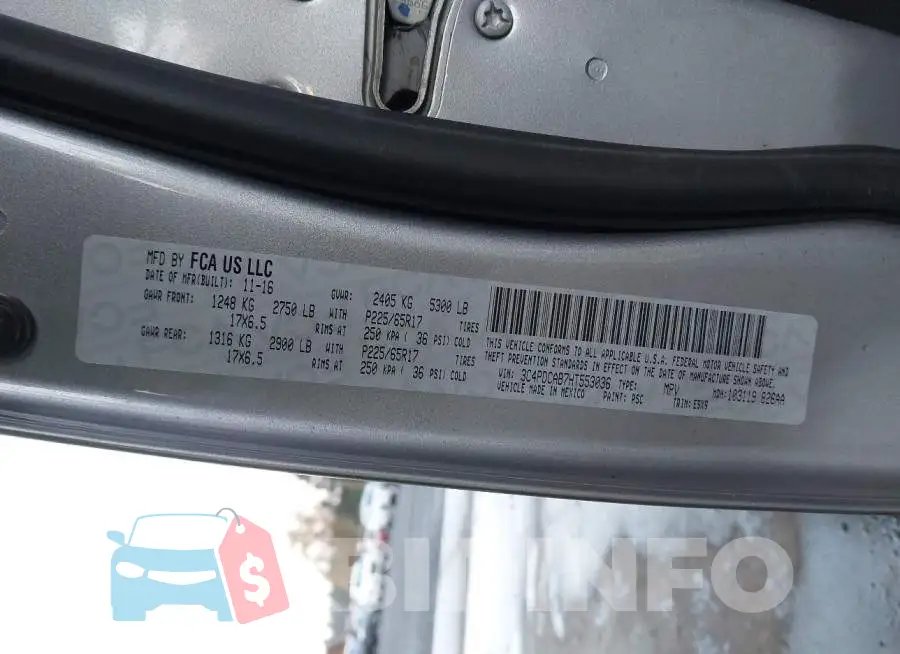 3C4PDCAB7HT553036 Photo# 9