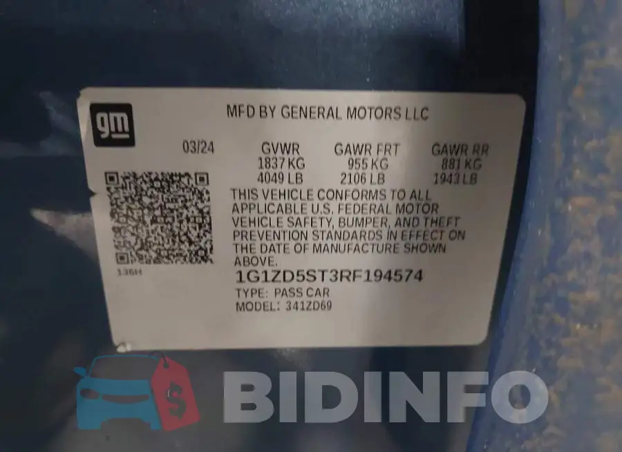 1G1ZD5ST3RF194574 Photo# 9