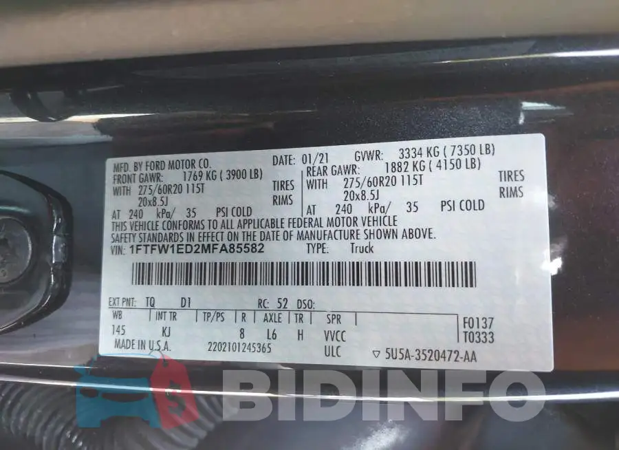 1FTFW1ED2MFA85582 Photo# 9