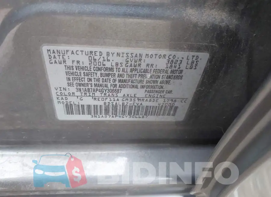 3N1AB7AP4GY306687 Photo# 9