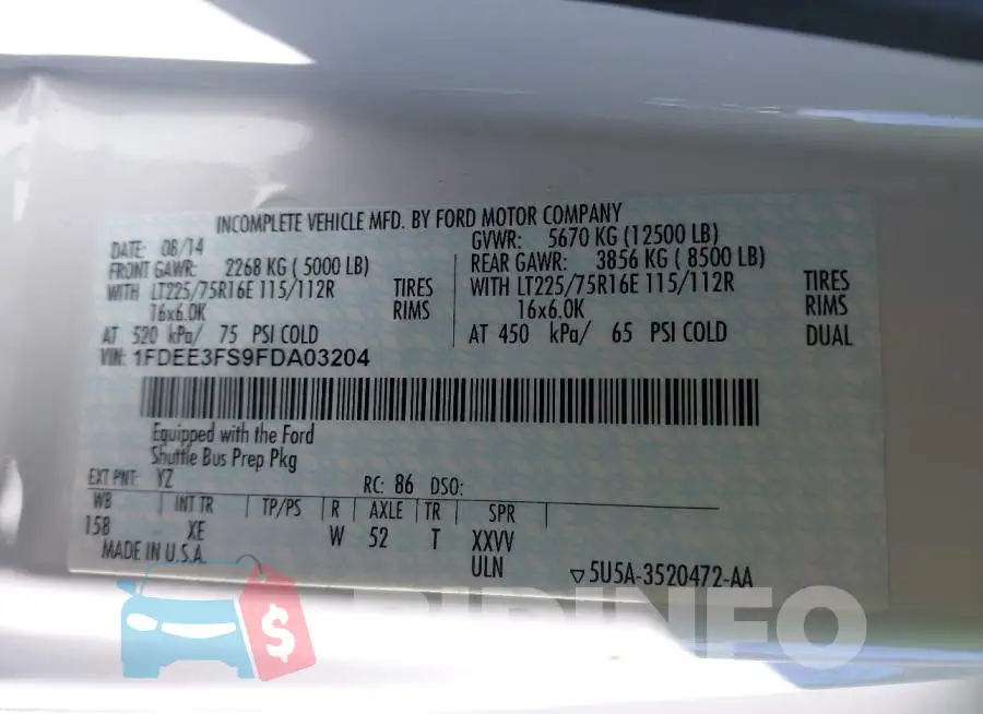 1FDEE3FS9FDA03204 Photo# 8