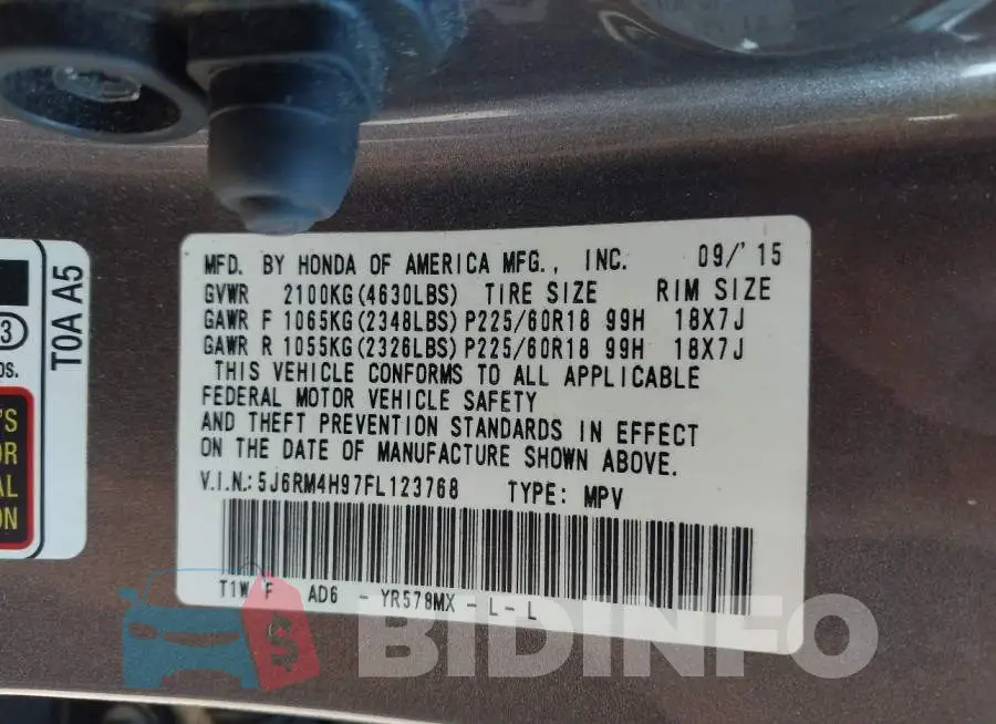 5J6RM4H97FL123768 Photo# 9