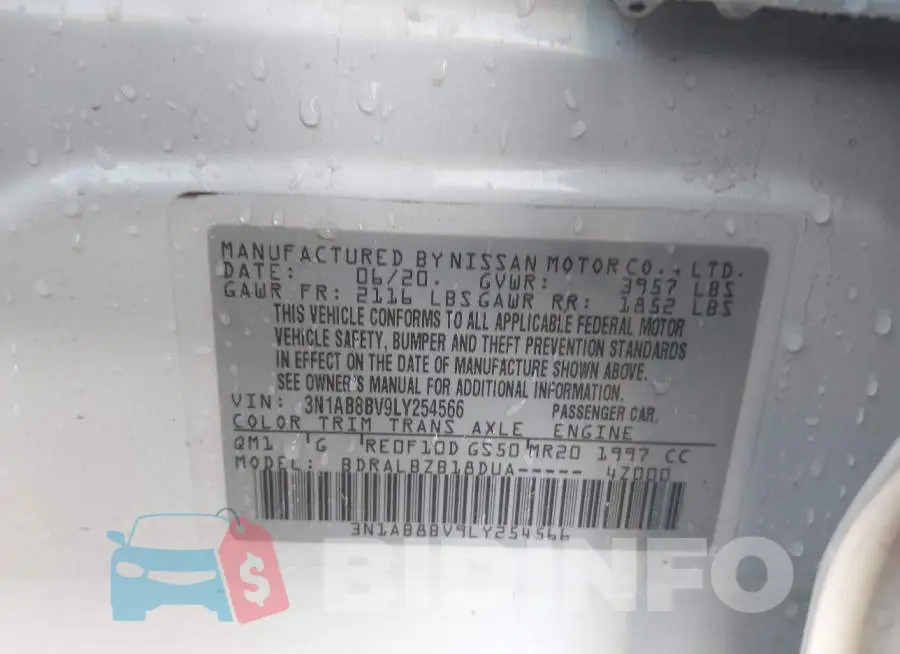 3N1AB8BV9LY254566 Photo# 9