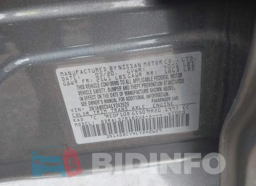 3N1AB8CV4LY242629 Photo# 9