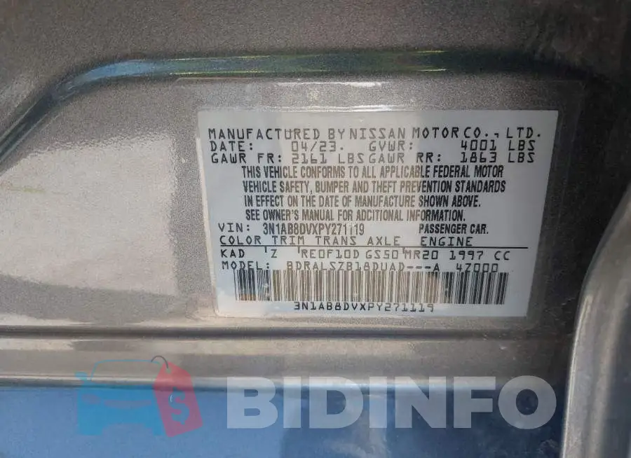 3N1AB8DVXPY271119 Photo# 9