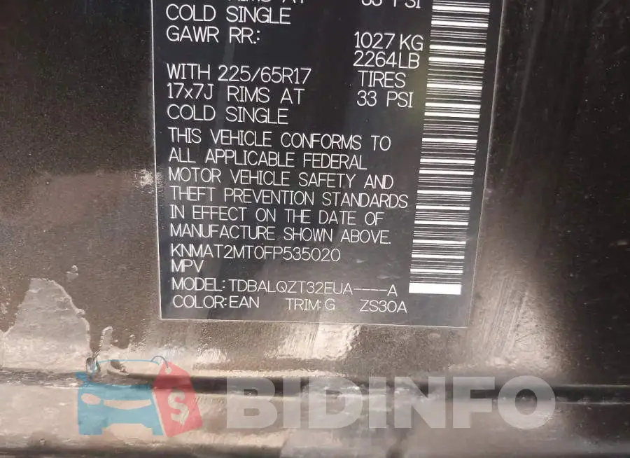 KNMAT2MT0FP535020 Photo# 9