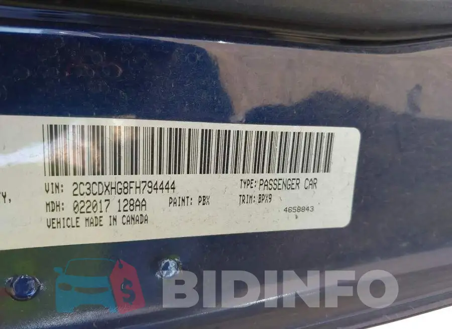 2C3CDXHG8FH794444 Photo# 9