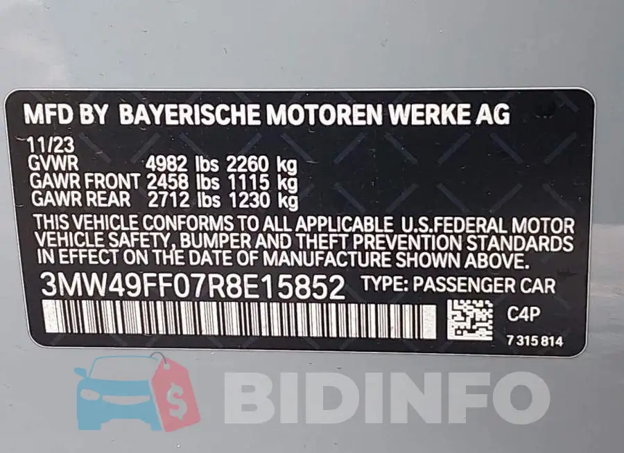 3MW49FF07R8E15852 Photo# 9