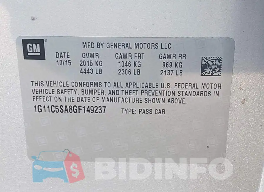 1G11C5SA8GF149237 Photo# 9
