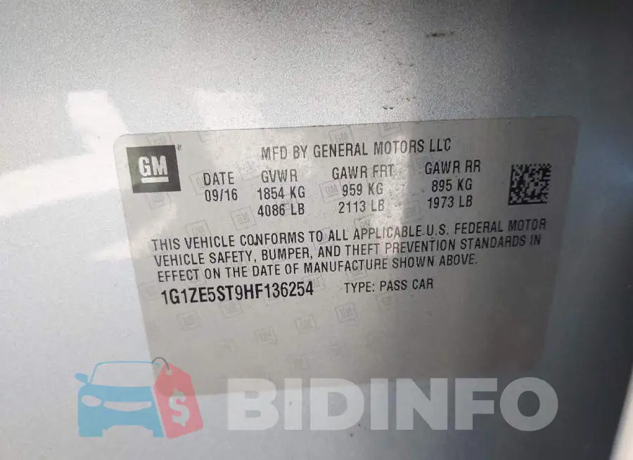 1G1ZE5ST9HF136254 Photo# 9