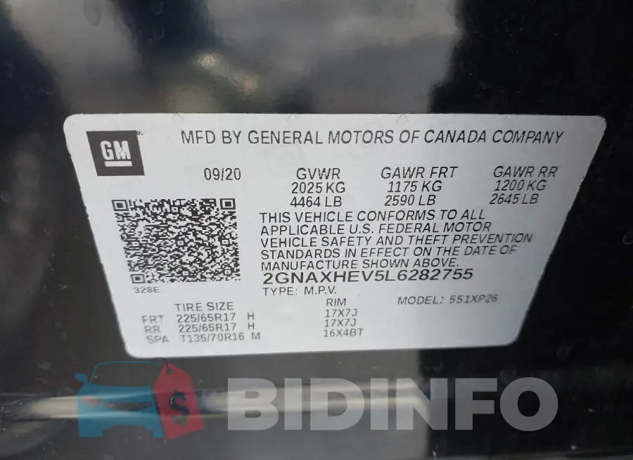 2GNAXHEV5L6282755 Photo# 9