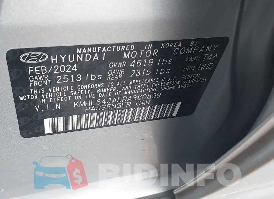 KMHL64JA5RA380899 Photo# 9