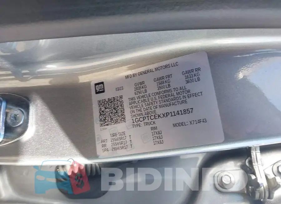 1GCPTCEKXP1141857 Photo# 9