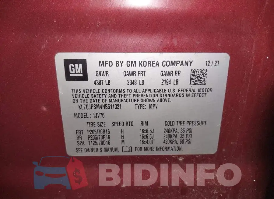 KL7CJPSM4NB511321 Photo# 9