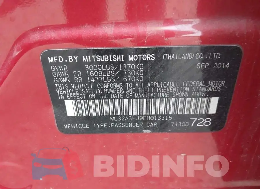 ML32A3HJ9FH013315 Photo# 9