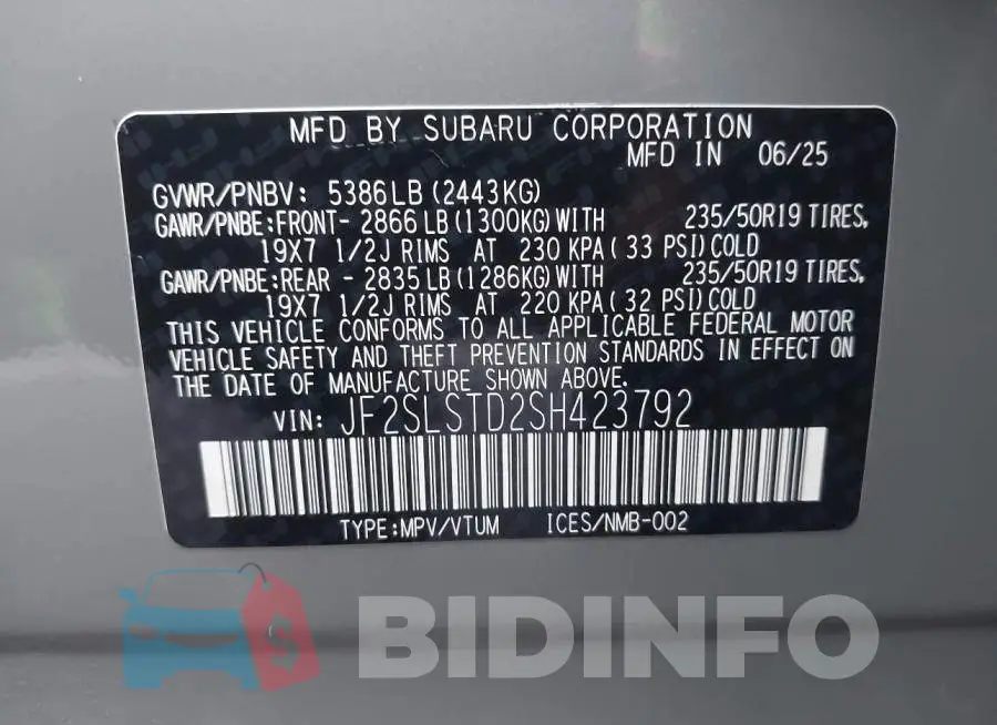 JF2SLSTD2SH423792 Photo# 9