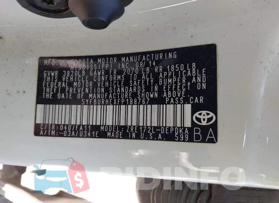 5YFBURHEXFP188767 Photo# 9
