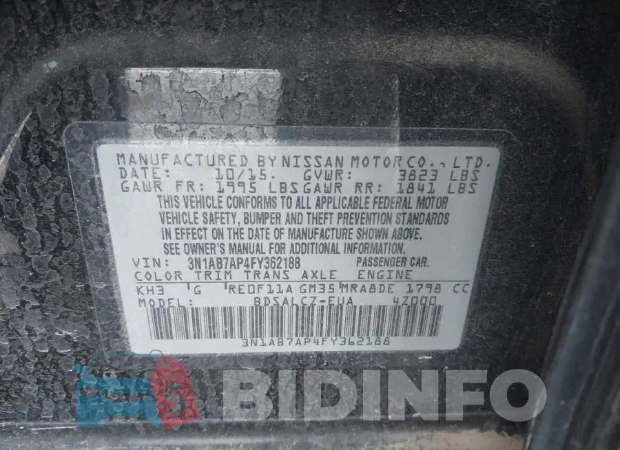 3N1AB7AP4FY362188 Photo# 9