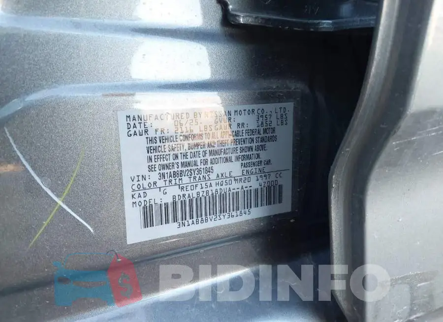 3N1AB8BV2SY361845 Photo# 9