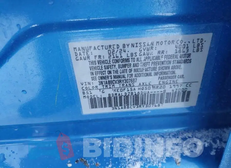 3N1AB8CV3RY307687 Photo# 9