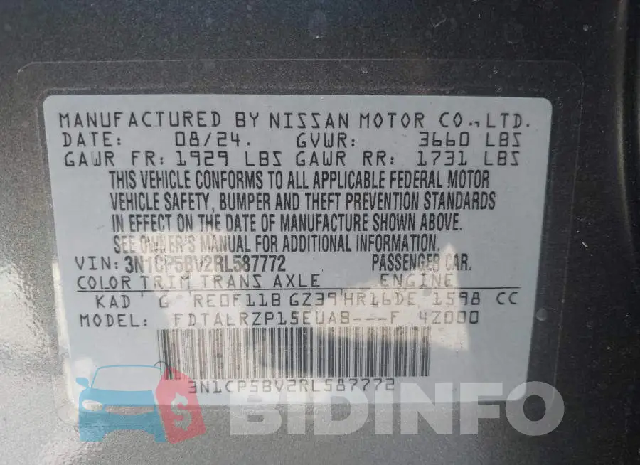 3N1CP5BV2RL587772 Photo# 9