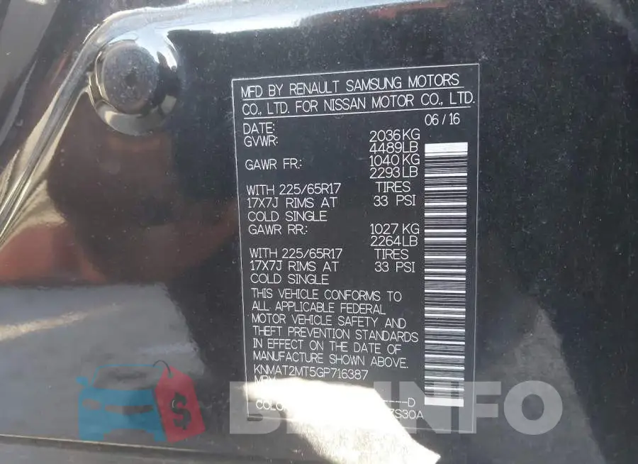 KNMAT2MT5GP716387 Photo# 9