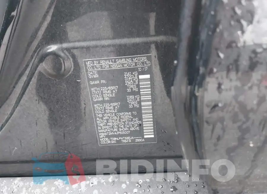 KNMAT2MV4JP515007 Photo# 9