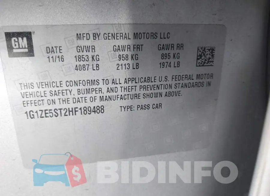 1G1ZE5ST2HF189488 Photo# 9