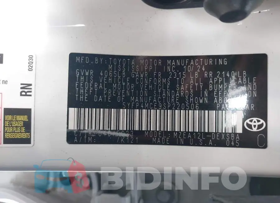 5YFP4MCE9SP220506 Photo# 9