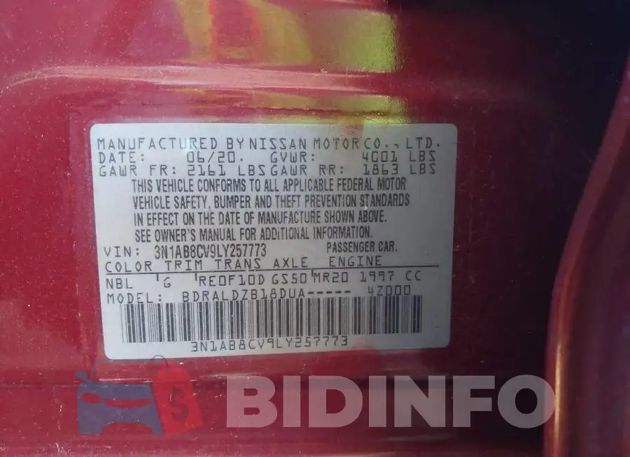 3N1AB8CV9LY257773 Photo# 9