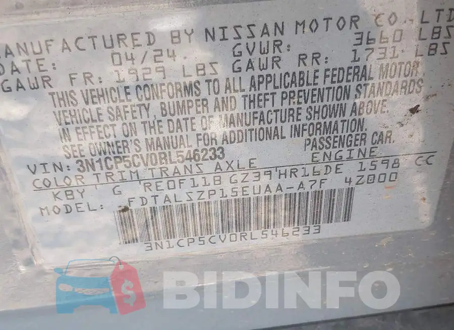 3N1CP5CV0RL546233 Photo# 9