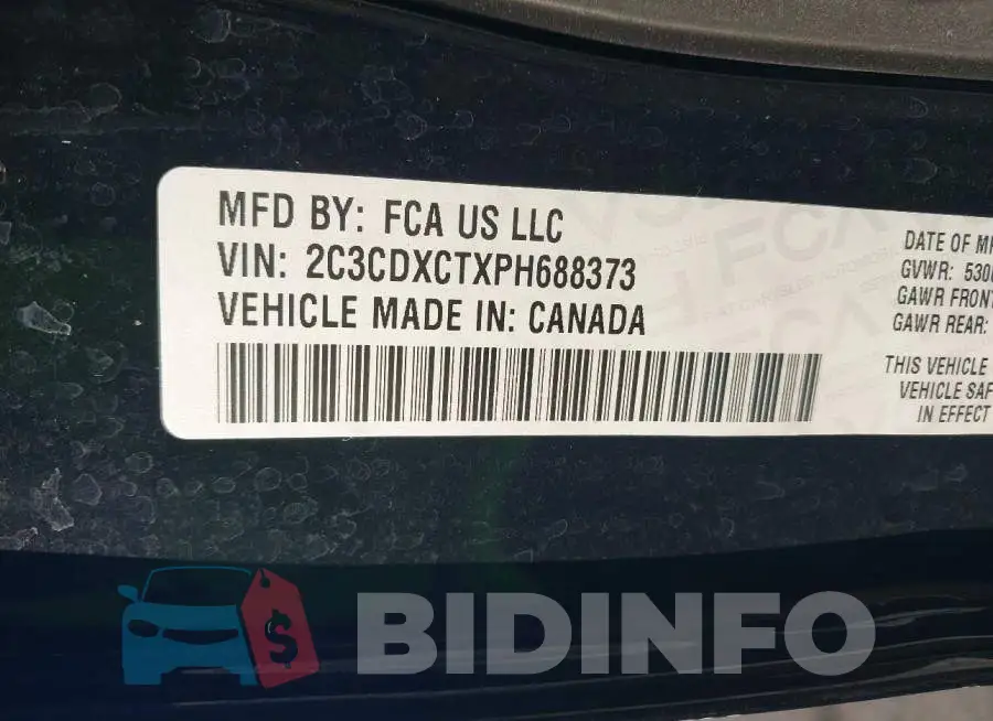 2C3CDXCTXPH688373 Photo# 9