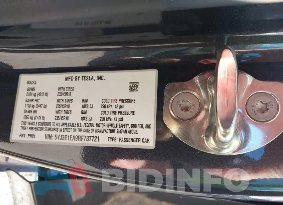 5YJ3E1EA9RF737721 Photo# 9