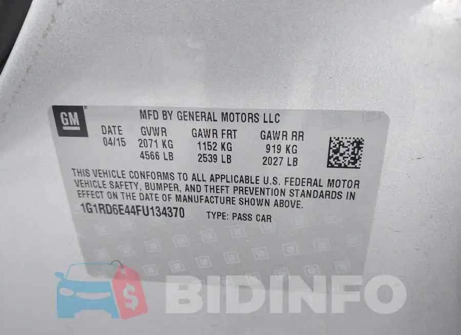 1G1RD6E44FU134370 Photo# 9