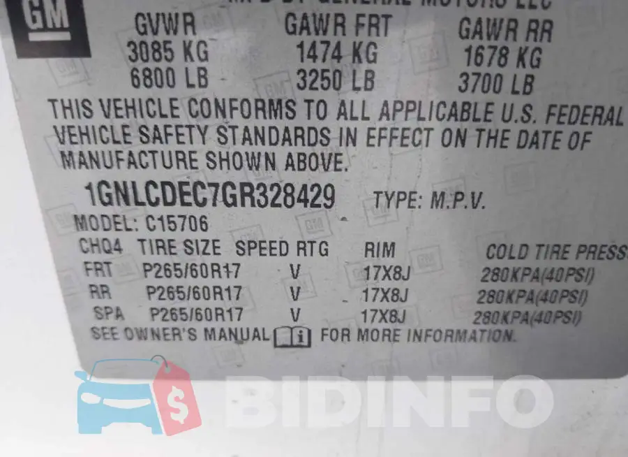 1GNLCDEC7GR328429 Photo# 9