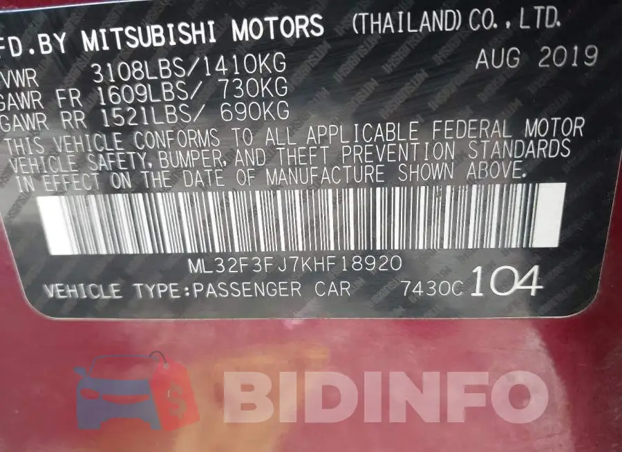 ML32F3FJ7KHF18920 Photo# 9