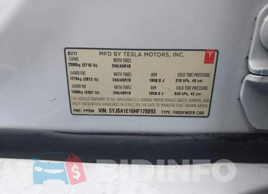 5YJSA1E16HF178893 Photo# 9