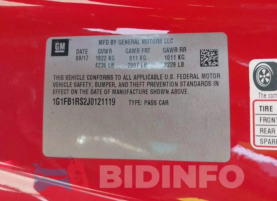 1G1FB1RS2J0121119 Photo# 9