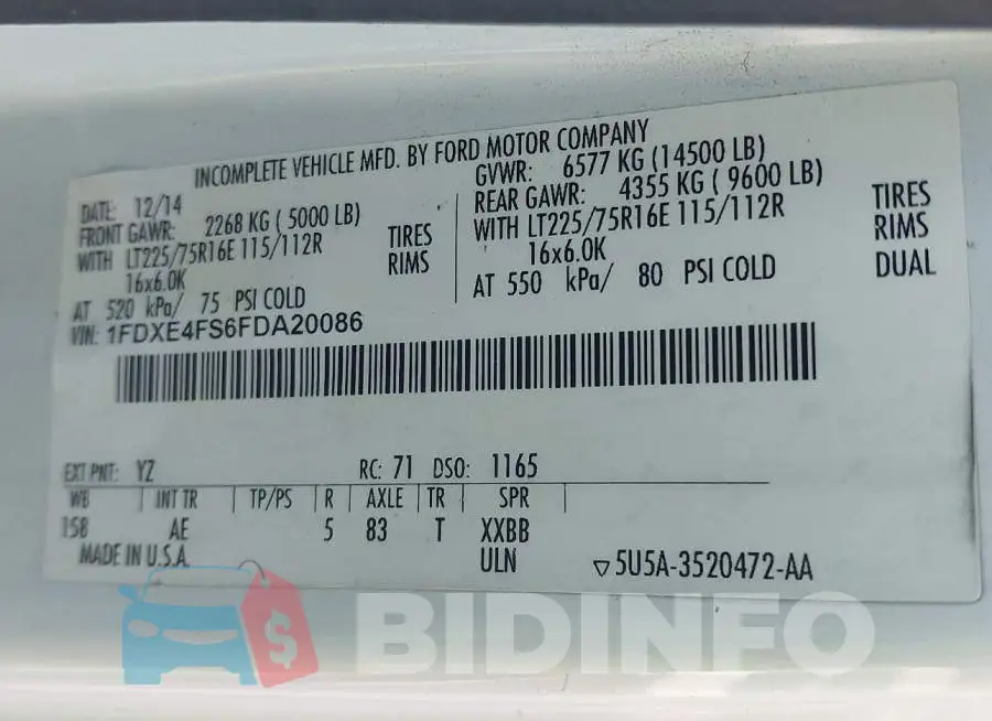 1FDXE4FS6FDA20086 Photo# 8
