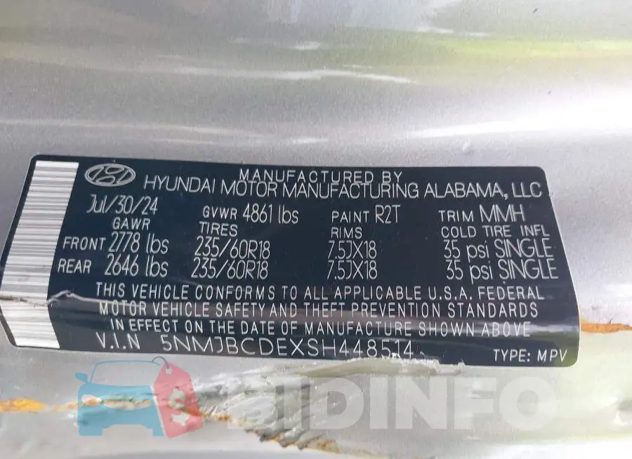 5NMJBCDEXSH448514 Photo# 9