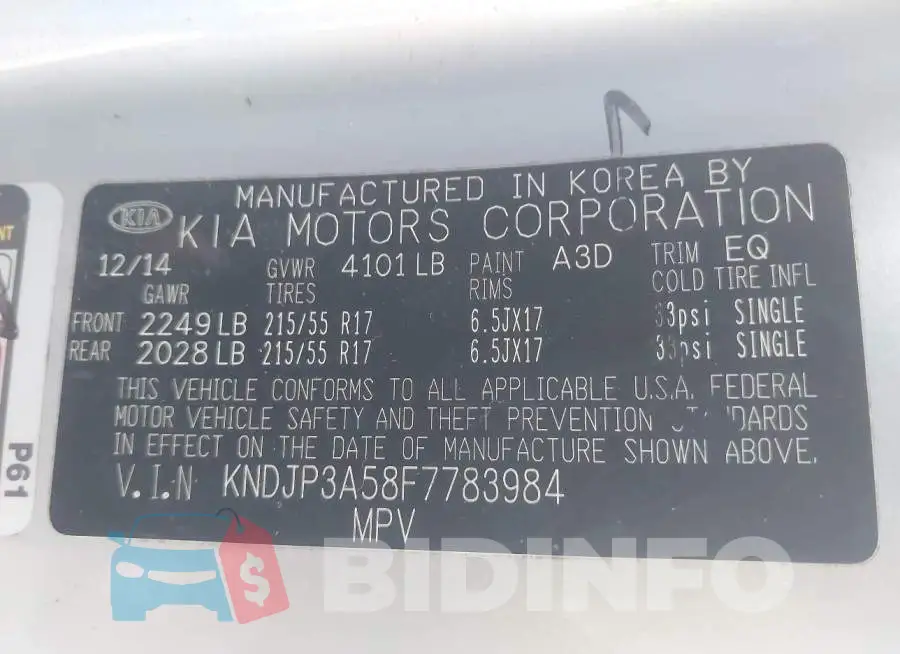 KNDJP3A58F7783984 Photo# 9