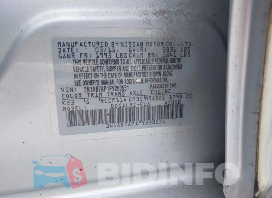 3N1AB7AP1FY250531 Photo# 9