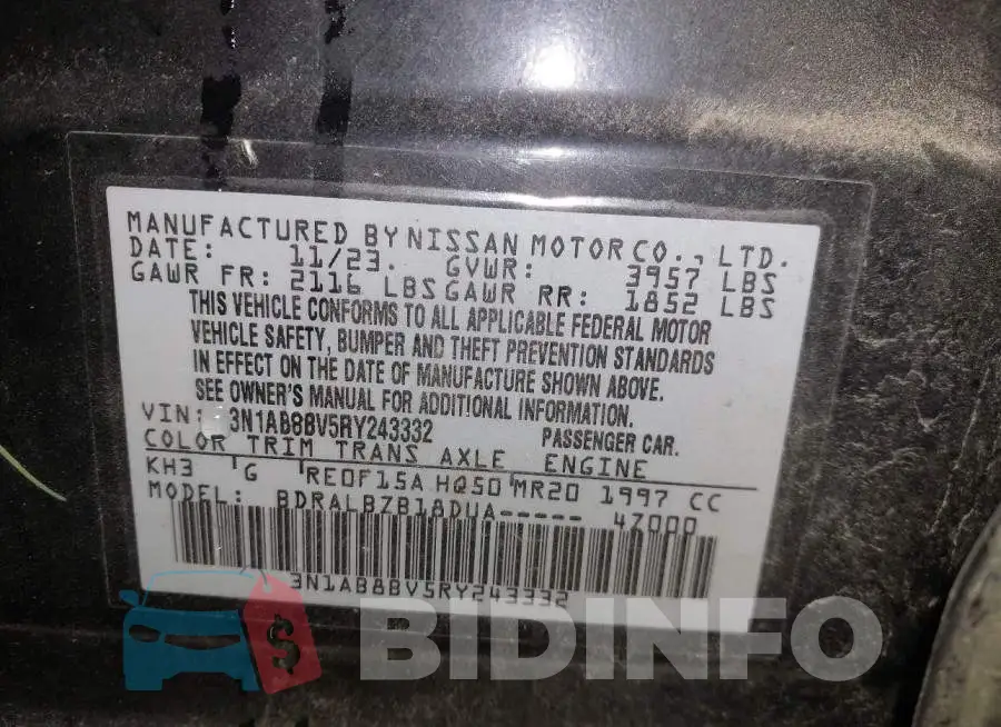 3N1AB8BV5RY243332 Photo# 9