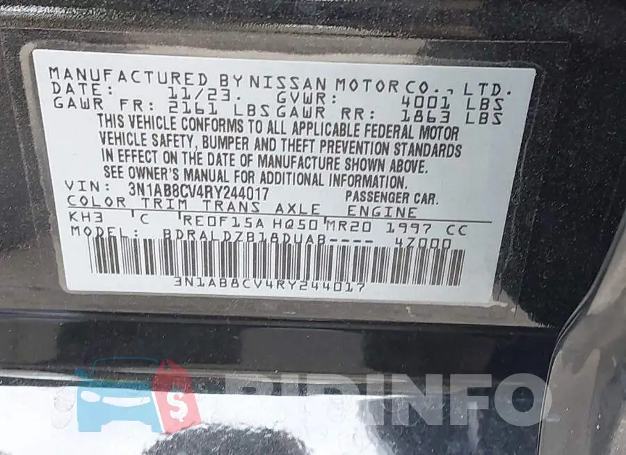 3N1AB8CV4RY244017 Photo# 9