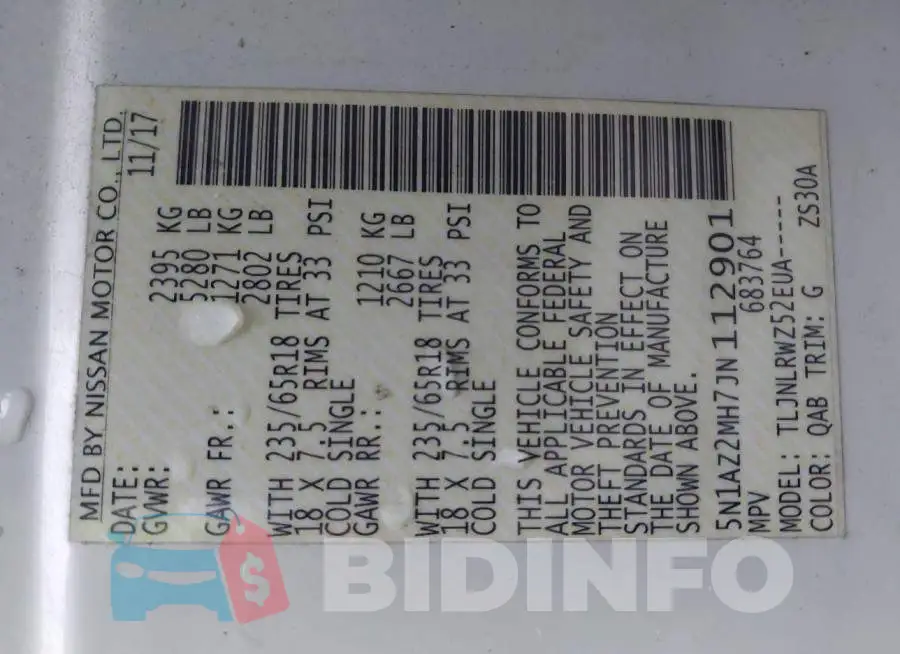 5N1AZ2MH7JN112901 Photo# 9